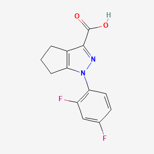 molecular formula C13H10F2N2O2 B2907876 1-(2,4-difluorophenyl)-1H,4H,5H,6H-cyclopenta[c]pyrazole-3-carboxylic acid CAS No. 926265-67-0