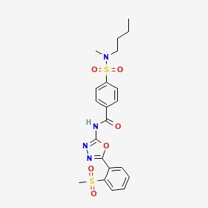 4-(N-butyl-N-methylsulfamoyl)-N-(5-(2-(methylsulfonyl)phenyl)-1,3,4-oxadiazol-2-yl)benzamide