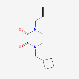 molecular formula C12H16N2O2 B2907879 1-(Cyclobutylmethyl)-4-prop-2-enylpyrazine-2,3-dione CAS No. 2415533-85-4