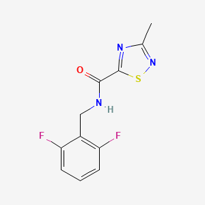 molecular formula C11H9F2N3OS B2907885 N-(2,6-difluorobenzyl)-3-methyl-1,2,4-thiadiazole-5-carboxamide CAS No. 1448132-60-2