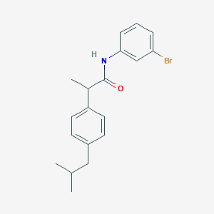 molecular formula C19H22BrNO B290789 N-(3-bromophenyl)-2-(4-isobutylphenyl)propanamide 