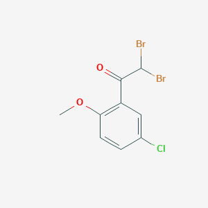 2,2-Dibromo-1-(5-chloro-2-methoxyphenyl)ethanone
