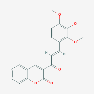 molecular formula C21H18O6 B2907894 3-[(2E)-3-(2,3,4-trimethoxyphenyl)prop-2-enoyl]-2H-chromen-2-one CAS No. 1242240-54-5