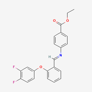 ethyl 4-({(E)-[2-(3,4-difluorophenoxy)phenyl]methylidene}amino)benzenecarboxylate