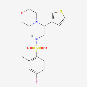 4-fluoro-2-methyl-N-(2-morpholino-2-(thiophen-3-yl)ethyl)benzenesulfonamide