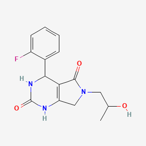 4-(2-fluorophenyl)-6-(2-hydroxypropyl)-3,4,6,7-tetrahydro-1H-pyrrolo[3,4-d]pyrimidine-2,5-dione