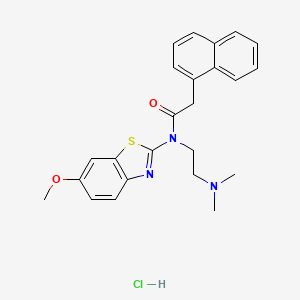 molecular formula C24H26ClN3O2S B2907910 N-(2-(dimethylamino)ethyl)-N-(6-methoxybenzo[d]thiazol-2-yl)-2-(naphthalen-1-yl)acetamide hydrochloride CAS No. 1216971-73-1