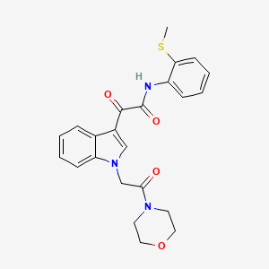 N-(2-methylsulfanylphenyl)-2-[1-(2-morpholin-4-yl-2-oxoethyl)indol-3-yl]-2-oxoacetamide