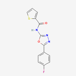 N-(5-(4-fluorophenyl)-1,3,4-oxadiazol-2-yl)thiophene-2-carboxamide