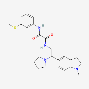 N1-(2-(1-methylindolin-5-yl)-2-(pyrrolidin-1-yl)ethyl)-N2-(3-(methylthio)phenyl)oxalamide