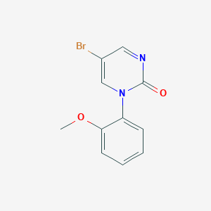 molecular formula C11H9BrN2O2 B2907922 5-Bromo-1-(2-methoxyphenyl)pyrimidin-2(1H)-one CAS No. 2089936-56-9