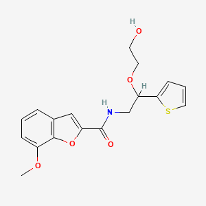 N-(2-(2-hydroxyethoxy)-2-(thiophen-2-yl)ethyl)-7-methoxybenzofuran-2-carboxamide