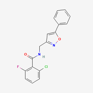 2-chloro-6-fluoro-N-((5-phenylisoxazol-3-yl)methyl)benzamide