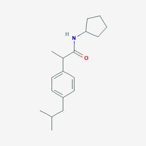 molecular formula C18H27NO B290793 N-cyclopentyl-2-(4-isobutylphenyl)propanamide 