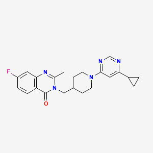 3-[[1-(6-Cyclopropylpyrimidin-4-yl)piperidin-4-yl]methyl]-7-fluoro-2-methylquinazolin-4-one