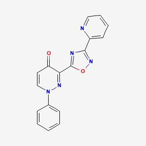 1-phenyl-3-(3-(pyridin-2-yl)-1,2,4-oxadiazol-5-yl)pyridazin-4(1H)-one