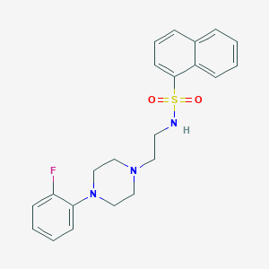 molecular formula C22H24FN3O2S B2907950 N-(2-(4-(2-fluorophenyl)piperazin-1-yl)ethyl)naphthalene-1-sulfonamide CAS No. 1049468-13-4