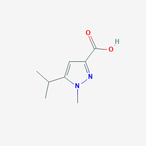 molecular formula C8H12N2O2 B2907952 1-methyl-5-(propan-2-yl)-1H-pyrazole-3-carboxylic acid CAS No. 1052668-36-6