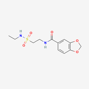 N-[2-(ethylsulfamoyl)ethyl]-1,3-benzodioxole-5-carboxamide