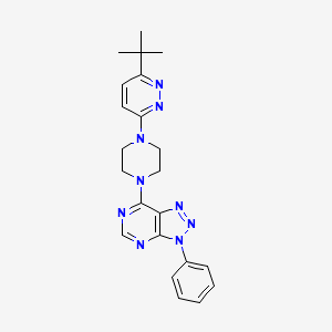 7-[4-(6-Tert-butylpyridazin-3-yl)piperazin-1-yl]-3-phenyltriazolo[4,5-d]pyrimidine