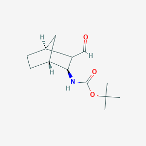 molecular formula C13H21NO3 B2907962 Tert-butyl N-[(1R,2S,4S)-3-formyl-2-bicyclo[2.2.1]heptanyl]carbamate CAS No. 2470384-84-8