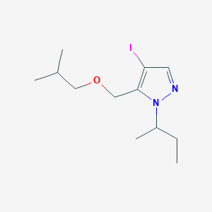 molecular formula C12H21IN2O B2907967 1-sec-butyl-4-iodo-5-(isobutoxymethyl)-1H-pyrazole CAS No. 1856045-95-8