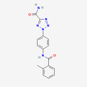 2-(4-(2-methylbenzamido)phenyl)-2H-tetrazole-5-carboxamide