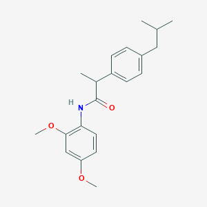 molecular formula C21H27NO3 B290798 N-(2,4-dimethoxyphenyl)-2-(4-isobutylphenyl)propanamide 