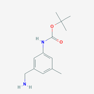 molecular formula C13H20N2O2 B2907985 tert-butyl N-[3-(aminomethyl)-5-methylphenyl]carbamate CAS No. 1893851-94-9