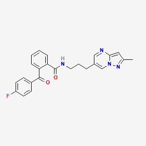 2-(4-fluorobenzoyl)-N-(3-(2-methylpyrazolo[1,5-a]pyrimidin-6-yl)propyl)benzamide