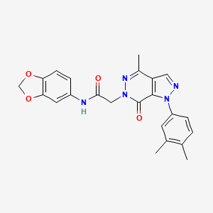 N-(benzo[d][1,3]dioxol-5-yl)-2-(1-(3,4-dimethylphenyl)-4-methyl-7-oxo-1H-pyrazolo[3,4-d]pyridazin-6(7H)-yl)acetamide