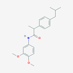 molecular formula C21H27NO3 B290799 N-(3,4-dimethoxyphenyl)-2-(4-isobutylphenyl)propanamide 