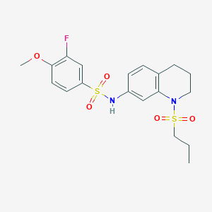3-fluoro-4-methoxy-N-(1-(propylsulfonyl)-1,2,3,4-tetrahydroquinolin-7-yl)benzenesulfonamide
