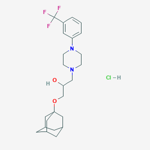 1-(Adamantan-1-yloxy)-3-{4-[3-(trifluoromethyl)phenyl]piperazin-1-yl}propan-2-ol hydrochloride