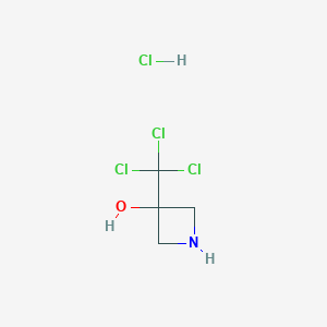 3-(Trichloromethyl)azetidin-3-ol;hydrochloride