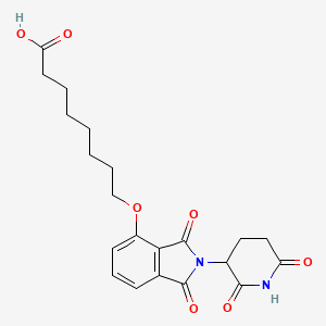 molecular formula C21H24N2O7 B2908002 8-[2-(2,6-Dioxopiperidin-3-yl)-1,3-dioxoisoindol-4-yl]oxyoctanoic acid CAS No. 2169266-70-8