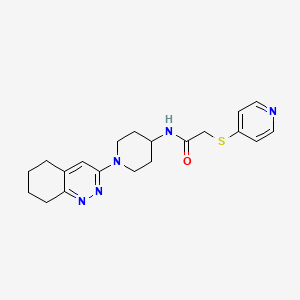 molecular formula C20H25N5OS B2908005 2-(pyridin-4-ylthio)-N-(1-(5,6,7,8-tetrahydrocinnolin-3-yl)piperidin-4-yl)acetamide CAS No. 1903046-38-7