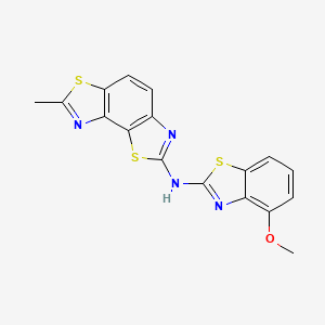 molecular formula C17H12N4OS3 B2908011 N-(4-methoxy-1,3-benzothiazol-2-yl)-7-methyl-[1,3]thiazolo[5,4-e][1,3]benzothiazol-2-amine CAS No. 862974-10-5