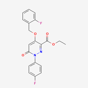 molecular formula C20H16F2N2O4 B2908012 Ethyl 1-(4-fluorophenyl)-4-[(2-fluorophenyl)methoxy]-6-oxopyridazine-3-carboxylate CAS No. 899729-06-7