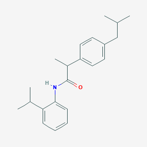 molecular formula C22H29NO B290802 2-(4-isobutylphenyl)-N-(2-isopropylphenyl)propanamide 