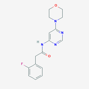 molecular formula C16H17FN4O2 B2908027 2-(2-fluorophenyl)-N-(6-morpholinopyrimidin-4-yl)acetamide CAS No. 1396636-70-6