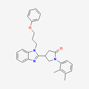 1-(2,3-dimethylphenyl)-4-[1-(3-phenoxypropyl)-1H-benzimidazol-2-yl]pyrrolidin-2-one