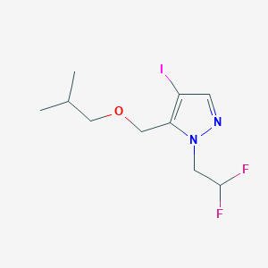 molecular formula C10H15F2IN2O B2908033 1-(2,2-difluoroethyl)-4-iodo-5-(isobutoxymethyl)-1H-pyrazole CAS No. 1856019-42-5