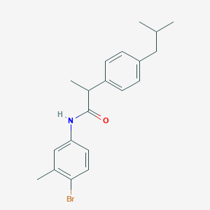 molecular formula C20H24BrNO B290804 N-(4-bromo-3-methylphenyl)-2-(4-isobutylphenyl)propanamide 