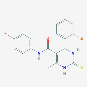 4-(2-bromophenyl)-N-(4-fluorophenyl)-6-methyl-2-thioxo-1,2,3,4-tetrahydropyrimidine-5-carboxamide