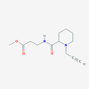 molecular formula C13H20N2O3 B2908046 Methyl 3-{[1-(prop-2-yn-1-yl)piperidin-2-yl]formamido}propanoate CAS No. 1214667-70-5