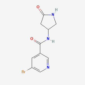 molecular formula C10H10BrN3O2 B2908057 5-bromo-N-(5-oxopyrrolidin-3-yl)nicotinamide CAS No. 1351623-27-2