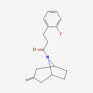 molecular formula C17H20FNO B2908058 3-(2-fluorophenyl)-1-((1R,5S)-3-methylene-8-azabicyclo[3.2.1]octan-8-yl)propan-1-one CAS No. 2320664-36-4