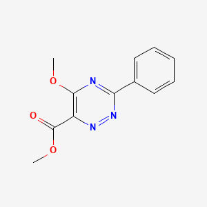 molecular formula C12H11N3O3 B2908062 Methyl 5-methoxy-3-phenyl-1,2,4-triazine-6-carboxylate CAS No. 338956-86-8