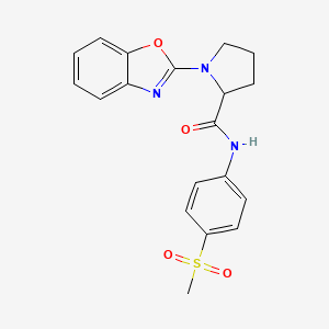 molecular formula C19H19N3O4S B2908070 1-(1,3-benzoxazol-2-yl)-N-(4-methanesulfonylphenyl)pyrrolidine-2-carboxamide CAS No. 2097865-83-1